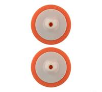 2PCS 7 Inch Polishing Pad Set for m16 Sponge Wheel for Car Polish Buffer Machine - Orange Foam Buffing Pads for Waxing Sealing Paintwork Shine Auto Detailing 180mm Diameter