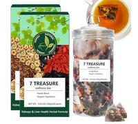 2PCS 7 Treasure Wellness Tea,Gins/eng 7 Treasure Tea,Gins/eng 7 Treas/ure Kidn/ey Te,Chinese Kidn/ey Cleansing Te-a,Chinese Her/bal Ki/dney Te/a Bag for People,T/ea Bag to Protect and Nourish Li/ver