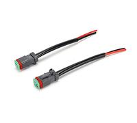 2pcs 700W DT 2Pin Male Female Wiring Harness Connector IP68 Waterproof for LED Work Lamp Light Bar