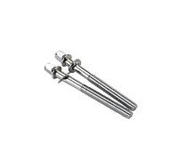 2pcs 70mm Drum Tension Rod Screws Metal Silver Replacement Parts