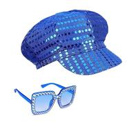 2PCS 70s Abba Accessories for Women, Retro Abba Costume Abba Hat and Sunglasses, Abba Fancy Dress Costume, Abba Outfits for Women Theme Party Birthday Dance Music Festivals