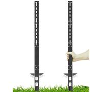 2Pcs 72-Inch Heavy Duty Yard Sign Stakes - 6ft Tall Metal Lawn Sign Posts, for Outdoor Events, Parking, Garage, Bar, Lawn Signs, Black