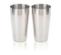 2Pcs 750ml Milkshake Mixing Cup, 16cm/6.3in Stainless Steel Bar Shaker Cup Portable Large Capacity Hand Blender Malt Shaker forIce Cream, Fruit, Salad