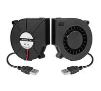 2Pcs 7530 Fan 75x30mm DC 12V 75mm x 30mm Brushless Cooling Fan, Replacement Ball Bearing 75mm Fan for Cooling DIY PC Computer Case Fan - USB
