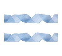 2Pcs 78.74Inch Easter Wired Edge Ribbon, Decorative Wrapping Ribbon for Gift Easter Egg Bunny Rabbit Carrot(Light Blue 1.97in)