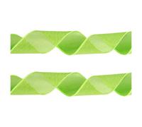 2Pcs 78.74Inch Easter Wired Edge Ribbon, Decorative Wrapping Ribbon for Gift Easter Egg Bunny Rabbit Carrot(Green 1.97in)