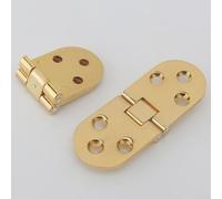 2PCS 78mm Zinc Alloy Flap Hinges Self Supporting Flush Mounted for Folding Table Cabinet Furniture Countertop Sewing Machine Desk Door Drawer(Gold)
