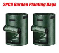 2Pcs 7Gallon Potato Grow Container Bags, Resuable Plant Vegetable Fruit Planter Bag, For Garden Outdoor Planting