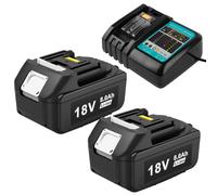 2PCS 8.0Ah Powerful Replacement Battery and Charger for Makita 18V Battery, Compatible with Makita 18 Volt Battery BL1860, BL1850B, BL1850830 BL1850