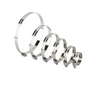 2pcs 8-100mm Hose Clamps 304Stainless Steel Adjustable(21-38mm-2pcs)