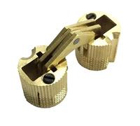 2pcs 8-18mm Copper Brass Door Hinges Cylindrical Hidden Cabinet Concealed Invisible Furniture Barrel Hinge(16mm)