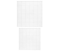 2PCS 8.25x8.25inch/ 6.25x6.25inch Low Tack Sticky Mat with Grid for Stamping Stenciling Ink Blending Clear Photopolymer Craft DIY Projects Paper Card Scrapbooking Ink Blending Fixed