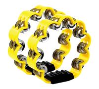 2PCS 8.5 Inch Plastic Tambourines for Adults Church, KTV, Flower Shape Hand Held Drum Percussion Tambourine Musical Instruments Tambourine for School Party Dancing Concert (Yellow(2PCS))