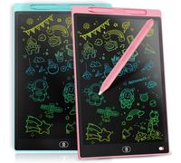 2PCS 8.5in LCD Drawing Tablet for Kids Colorful Writing Board Educational Gift Pink Blue