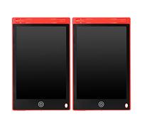 2Pcs 8.5in LCD Writing Pad for Kids, Electronic Drawing Board with Stylus, Reusable No Radiation Handwriting Tablet for School Home Travel, Includes 2 Pens (Red)