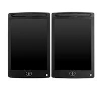 2Pcs 8.5in LCD Writing Pad for Kids, Electronic Drawing Board with Stylus, Reusable No Radiation Writing Tablet for School Home Travel, Includes 2 Pens (Black)