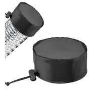 2Pcs 8 Inch Grow Tent Vent Cover Filter, Duct Filter Net with Elastic Band and Fixed Buckled, Black Mesh Screen Shield for Exhaust Fan, Plant Growth, Tent Ventilation