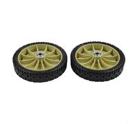 2PCS 8 Inch Lawn Mower Front Wheels, Rubber Replacement Tyres with 43mm Thickness, Black Push Mower Wheels for HRJ216 Models, For Anti-Wear Garden Tool