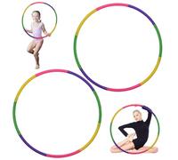 2Pcs 8-Section Hula Hoop Kids, Hula Hoop, Hula Hoops For Fitness And Training, 60Cm Weighted Hula Hoop For Adults And Children, Adjustable For Exercise And Fun Activities