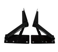2pcs 80 Degree Foldable Lifting Bracket with Spring Hinge Metal Bench Seat Elevator Top Shelf Brackets for Wardrobe