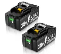 2PCS 8000mAh BL1850B Compatible with 18V Battery 8.0Ah With LED Indicator Lithium Ion Replacement Cordless Battery BL1830 BL1830B BL1840 BL1840B BL1850 BL1860 BL1845 BL1815 Power Tools