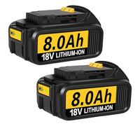 2Pcs 8000mAh Lithium Battery Replacement for Dewalt 18V Battery, Compatible with Dewalt Batteries DCB184 DCB200 DCB1820 DCB181 DCB182 DCB201 DCB200-2 with LED Light