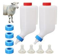 2PCS 800ml Lamb Feeding Bottle Goat Feeder Bottles Hang Upside Down Livestock Drinking Bottles for Goat Lamb Fawns Farm Livestock Supplie with Measurements