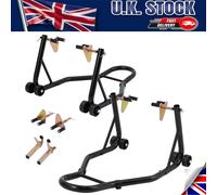 2PCS 880lbs Universal Motorcycle Motorbike Front Rear Paddock Garage Stand Lift