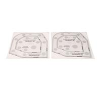 2Pcs 8in Bowl Cozy Template Acrylic, Bowl Wrap Sewing Template for DIY Crafts, Durable Acrylic Pattern Guide with Smooth Edges, Includes 2 Templates for Household Sewing