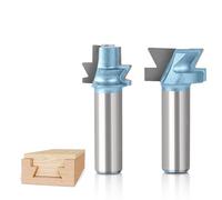 2pcs 8mm 12mm 1/2inch Shank Bit Milling Cutter(2pc 12mm Shank)