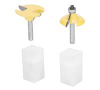 2Pcs 8mm Shank Bowl Tray Template Router Bit, Tungsten Steel Alloy Woodworking Mill Router Bit, Welding for Pine Wood and MDF, Anti Recoiling Design with Spray Paint