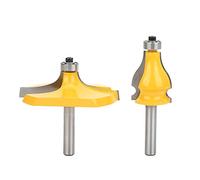 2PCs 8mm Shank Router Bit Set, Carbide Tipped Handrail & Table Edge Router Bits Woodworking Milling Cutter Tools & Beginners