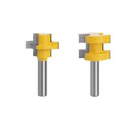 2pcs 8MM Shank T-Slot Square Tooth Tenon Milling Cutter Carving Knife Router Bits For Wood Tool Woodworking MC02140
