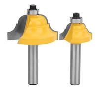 2PCS 8mm Shank Woodworking Milling Cutter, Trimming Router Bit Chamfer Cutter, YG8 Alloy Cutter Head with 45# Carbon Steel Body, High Wear Resistance for Cabinet Lines and Handrail