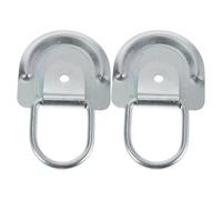 2pcs 8mm Steel D Ring Tie Downs for Trailer Cargo Anchor Points | Precision Welded Forged Design, Anti Corrosive Silver Finish, Camper Retrofit and Garage Use, for Cargo Nets