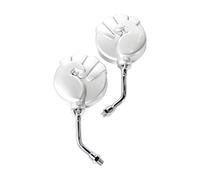2Pcs 8mm Universal Retro Round Motorcycle Mirrors, Aluminum Alloy, 360° Convex Vision, Handlebar Mount-Mopeds, Street Bikes.(Style E)