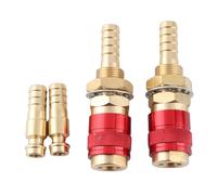 2pcs 8mm Water Cooled Gas Adapter Quick Connector Fitting Durable Brass for TIG MIG Welding Torch 112g Red