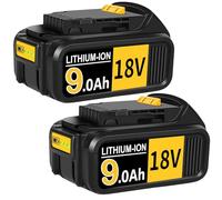 2PCS 9.0Ah Lithium Replacement for Dewalt Battery 18V Compatible with Dewalt Battery 18Volt DCB184 DCB200 DCB1820 DCB181 DCB182 DCB201 DCB200-2 Cordless Power Tool