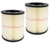 2PCS 9-17816 Filter for Craftsman Shop Vac Filter 17816 Replacement Red - Stripe Filter 9-17816 WetDry Air Filter Replacement Part fit 5 Gallon & Larger Vacuum Cleaner 917816 Cartridge Filter (2)