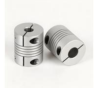 2Pcs 9.525mm to 10mm Flexible Beam Coupling, D25 L30 Aluminium Clamp-On Motor Shaft Coupler for 3D Printer CNC Machine DIY Encoder