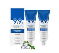 2PCS 9.9% Hydroxyapatite Toothpaste, Nano Hydroxyapatite Remineralizing Toothpaste, Natural Ingredient Whitening Toothpaste, Hydroxyapatite Enamel Care Toothpastes for Sensitive Teeth, Mint Flavor