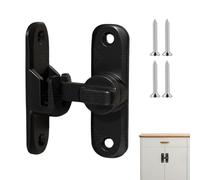 2pcs 90/180 Degree Flip Door Latch Lock,Zinc Alloy Sliding Door Lock with Screws,Rust-Proof Bathroom Doors Locks,Right Angle Barn Doors Latch for Bathroom,Garden,Cabinets (Black)