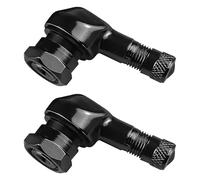 2PCs 90 Degree Angled Motor Bike Tyre Valve Stems,11.3mm Diameter CNC Motorcycle Tire Valve Stem,Tubeless Tire Valve Cover Adapter,Universal Alloy Valves Air Stems for Car Motorcycle Bike Scooter