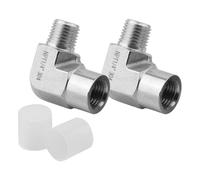 2PCS 90 Degree Elbow Fitting, 1/4 in NPT Male to Female 304 Stainless Steel, Forged Street Adapter for High Pressure Pipe
