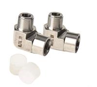 2PCS 90 Degree Elbow Fitting 3/8 In NPT Threaded from 304 Stainless Steel for Use in Rugged Environments and Critical Systems