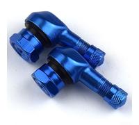 2Pcs 90 Degree Motorcycle Valve Stem CNC for aluminium Alloy | Tubeless Wheel for Air Valve 35mm Blue Angled Design For Easy Inflation Bike Tyre Valve High Strength