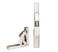 2PCS 90 Degree Self-Locking Folding Hinge Table Leg Bracket 90/180 Degree Flat Spring Folding Hinges Easy to Install
