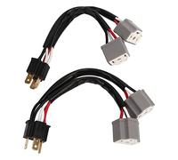 2Pcs 9003 H4 Headlights Wiring Harness Socket Adapter, 2 Way Splitter Wires for Truck Pickup LED, Plug and Play