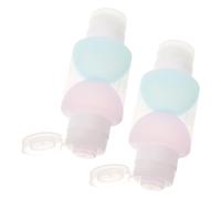 2Pcs 90ml Double Ended Toiletry Bottle, Dual Compartment Wash Dispenser | PP and Silicone Construction, Separate Storage, Colour Coded Design, Compact Airplane Ready Format for Toiletries