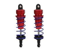 2pcs 92mm RC Oil Pressure Adjustable Front Shock Damper, 1/10 RC Car Shock Absorber, Aluminum Alloy Upgrade Shocks for ZD Racing HSP Buggy Truggy with Multi - (Red)